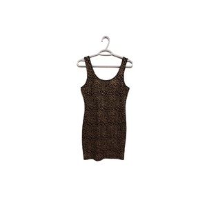 Forever 21 Black and Gold Cheetah Print Dress - Women’s Size Medium